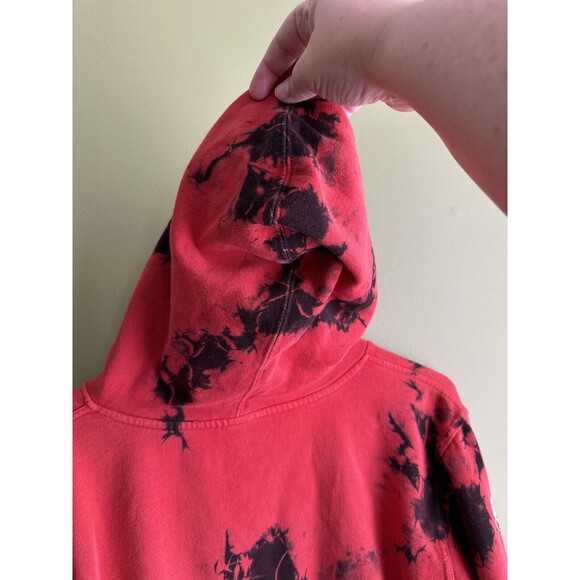 Lurking Class Sketchy Tank Logo Black Red Tie Dye Skater Hoodie Sz Med Skull - Picture 5 of 9